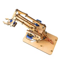 Garra manipuladora de Robot de brazo mecánico acrílico sin ensamblar de 4 DOF para Maker Learning DIY Kit Robot