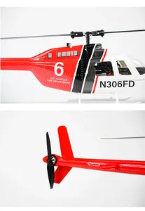 Flywing chuông 206 Máy bay trực thăng V3 6CH không chổi than quy mô máy bay trực thăng hai cánh quạt lưỡi V3 GPS RC H1 chuyến bay điều khiển - Product Image 5