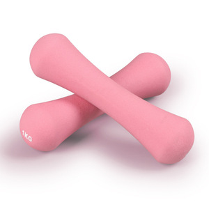 Mancuerna pequeña de hierro fundido sólido para mujer, mancuerna de hueso recubierta de plástico de Color caramelo, para entrenamiento de brazos - Product Image 1