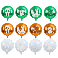 Ballon en aluminium lumineux de 18 pouces, motif fantôme squelette phosphorescent pour Halloween, idéal pour la décoration de bars et de clubs