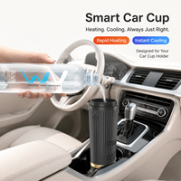 Tasse de refroidissement rapide portable, refroidisseur de batterie, tasse à café glacé chauffante et isotherme pour voiture avec couvercle, tasses personnalisées froides, refroidisseur