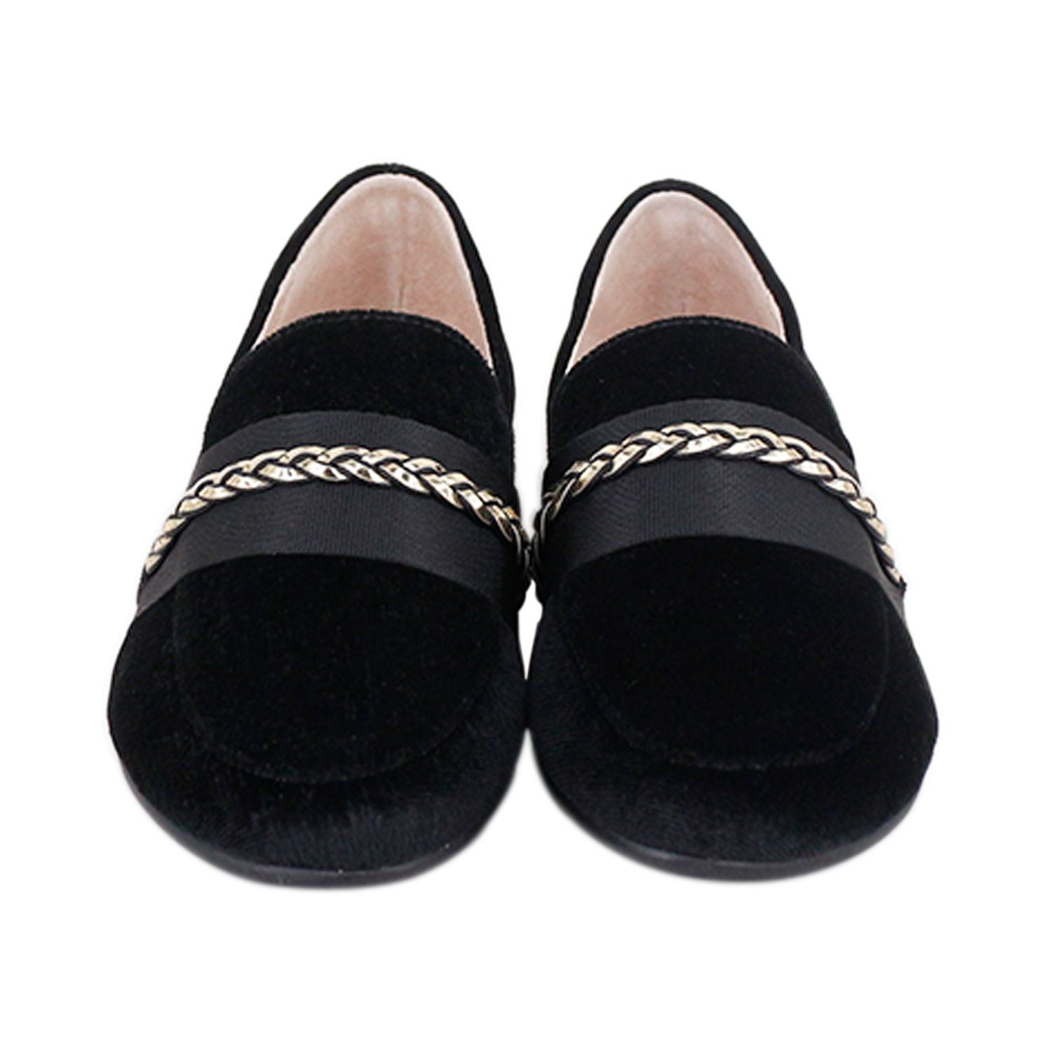 Manufacture professional custom oem kids genuine leather rubber flat dress shoes children casual chain design loafers