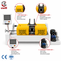 Machine à chanfreiner les tuyaux à double tête à entraînement par engrenages UWILL 120cnc avec meuleuse de bord circulaire, conception portable 220V/380V