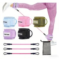 Bandes de fitness respirantes TOPTONS pour chevilles, élastiques pour les jambes et les hanches, taille unique unisexe pour la protection sportive