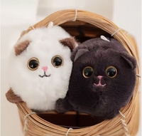 CHIQUE tirant corde remuant queue chat en peluche porte-clés pendentif pour sac à dos