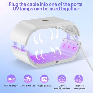 UV <b>Light</b> Resin Double-Sided UV Resin Curing Dryer 48 LED Beads 4 <b>Timer</b> Foldable Molds for Home Use Jewelry Making DIY Crafts - Product Image 1