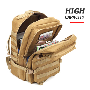 Sac à dos personnalisé de 45 L pour les sports de plein air, la salle de sport, les voyages, la chasse, la randonnée - Sac à dos tactique avec fermeture à glissière, doublure en polyester - Product Image 2