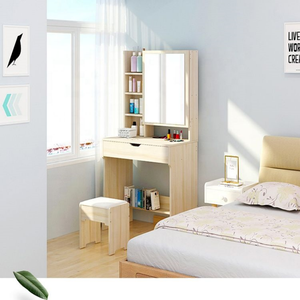 <span class=keywords><strong>Commode</strong></span> minimaliste au Design moderne, rangement de maquillage en bois avec miroir - Product Image 2