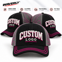 Casquette de baseball personnalisée brodée en 3D avec panneaux contrastants, détails de passepoil et visière incurvée – Style streetwear
