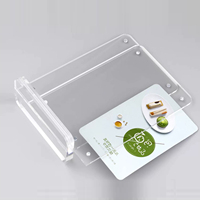 Support de menu magnétique en acrylique transparent, double face, pour affichage de cartes, support de menu personnalisé imprimé pour bureau ou réception