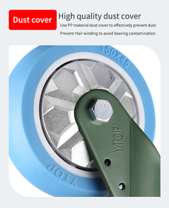 ISO Preço De Fábrica Azul <span class=keywords><strong>2</strong></span> Polegadas Rodízio Roda Trolley Castor PU Rodízio Giratório - Product Image 4