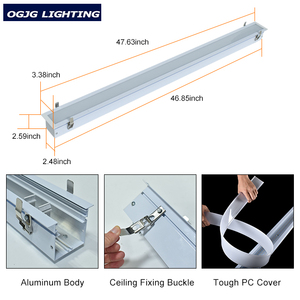 20W 40W 60W <strong>LED</strong> Recessed Linear <strong>Light</strong> Office <strong>Ceiling</strong> Lighting With Aluminum Lamp Body