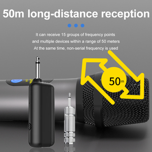 Uhf 50 mét không dây có thể sạc lại năng động cầm tay microphone cho KTV hướng dẫn giảng dạy bài phát biểu sân khấu - Product Image 4