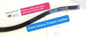 Banda Frontal de Cuero Sintético Plano y Delgado de Alta Calidad, Accesorio para Brida Inglesa, Acabado Brillante Negro Premium - Product Image 6