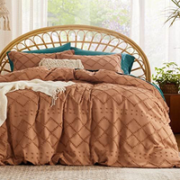 Ensemble de housse de couette en microfibre de coton 100% de style classique américain de haute qualité, solide et tissé sur mesure pour la maison et les hôtels