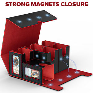 Boîte à cartes magique pour cartes à collectionner, boîte de rangement pour cartes 6 en 1, convient à plus de 1400 cartes standard sans pochettes avec plateau à dés - Product Image 3