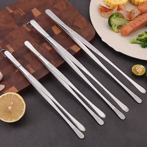 Versatile Stainless Steel Tweezers For Roasting And Grilling Welded For Enhanced Durability