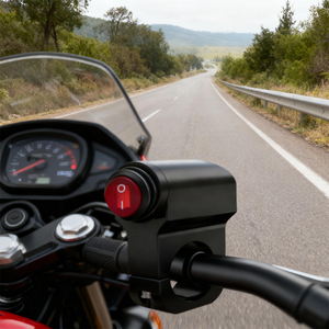 IP65 su geçirmez SPST KCD1 ON/OFF <span class=keywords><strong>12V</strong></span> ATV LED Rocker anahtarları 22MM motosiklet gidonu UTV sürüş işık için tak oyna - Product Image 5