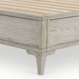 Cama de Madera Maciza de Estilo Francés en Color Blanco Crema, Muebles de Dormitorio de Lujo Tallados a Mano, Estructura de Cama King/Queen Size - Product Image 6
