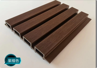 Revestimiento de Pared Exterior de PE Hueco, Panel de Pared WPC Impermeable y Resistente a la Putrefacción para Cercas de Jardín, Decoración Perimetral de Patio Trasero