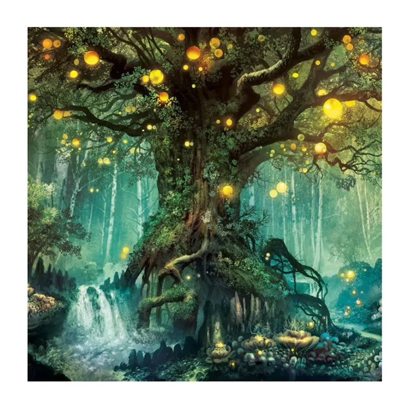 Factory Wholesale 5d Diy Diamond Painting Picture Big Tree Diamond Art Embroidery Still Life Series Diamond Wall Decor