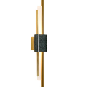 Modern Luxury Minimalist <b>Copper</b> LED Wall <b>Lamp</b> Green Rectangular <b>Shade</b> Ra90 700 Lumens 3500K Warm White Touch Control 3-Year - Product Image 1