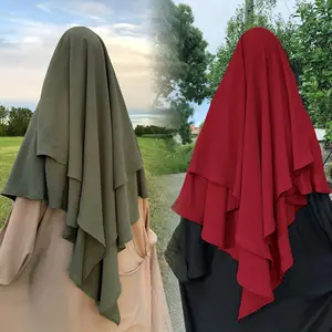 Hot Selling Islamic Wear Hijabs 2 Layer Scarves Prayer Shawl Hijab Scarf From Turkey Wholesale Islamic Hijab Muslim Scarf 2022