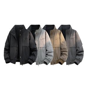 <span class=keywords><strong>M</strong></span>-4XL 男士秋冬新款飞行员夹克立领加厚双面穿街头服饰心形图案 - Product Image 5