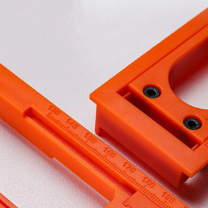 Piastra di guida per fresa a cerniera nascosta, modello per incisione per carpentieri, per l'installazione di cerniere 3D a scomparsa su telai di porte in legno - Product Image 5