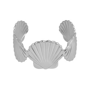 Bracelet jonc ajustable en métal style coquillage, tendance et original, pour femme, idéal pour l'été, la plage, les vacances et le quotidien - Product Image 5