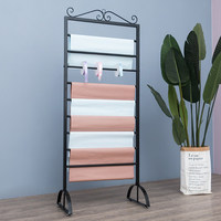 Étagère de rangement pour fleuriste, 10 étagères, présentoir en métal pour sol, pour fleurs fraîches, papier d'emballage, ruban de couleur, étagère murale, écharpe
