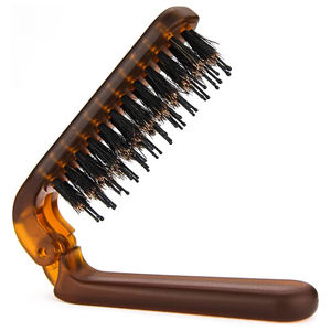 Portable pliant cochon <span class=keywords><strong>crinière</strong></span> peigne cheveux bouclés moelleux maquillage coiffure peigne en plastique maison pour voyage maison sanglier poils brosse à cheveux - Product Image 4