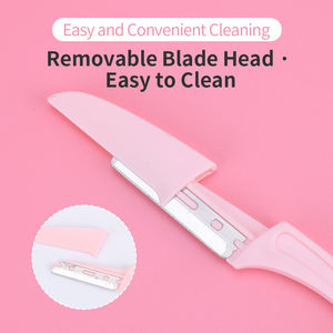 <span class=keywords><strong>Tondeuse</strong></span> à sourcils pliable, rasoir pour poils du visage, multifonctionnel, pratique pour les voyages, lame inclinée en acier inoxydable - Product Image 4