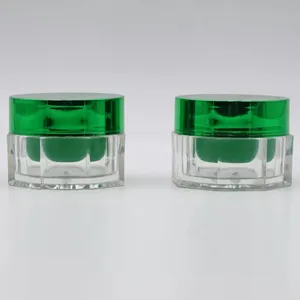 30G Doorzichtige Ps Plastic Cosmetische Crèmekleurige Potten Voor Huidverzorgingscrème Lip Scrub Deksels Lege Room Pot Container Nagel Dip Poeder
