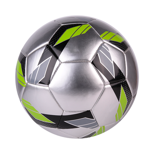 CJ Sports tamaño 5 balón de fútbol plateado TPU cosido a máquina duradero 410-450g hecho cuero PVC entrenamiento partidos - Product Image 2