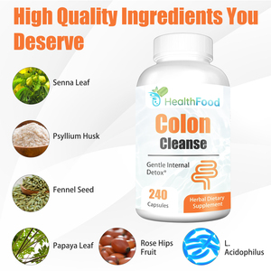Suplemento Dietético Herbal de Marca Propia, Fórmula Suave de Desintoxicación Interna, Promueve el Movimiento Intestinal para Adultos, Cápsulas para Limpiar el Colon - Product Image 6
