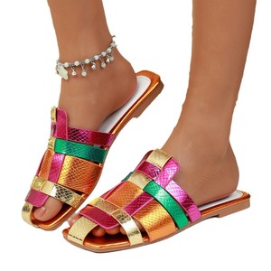 Comercio Exterior Transfronterizo, Comercio Electrónico, Tallas Grandes, Novedad de Verano, Zapatos de Mujer Modernos con Punta Cuadrada de Poliuretano - Product Image 5