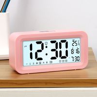 LED-Wanduhren Modernes Design Digitaler Spiegel FM-Radio Musik-Alarm Doppelalarm-Einstellung USB-Betrieben Hintergrundbeleuchtung Büro Outdoor Wohnbereich