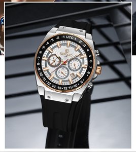 Reloj Deportivo de Cuarzo para Hombre, Modelo 833049M, Resistente al Agua, Luminoso, con Calendario y Cronógrafo, Reloj Masculino - Product Image 3