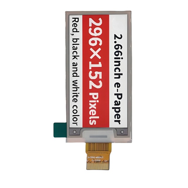 2.66 Inch E-Ink Display 152x296 Resolution E-Paper Module 0℃ to 50℃ Ebook Reader E-ink Color E Ink Readerse-ink Color Display