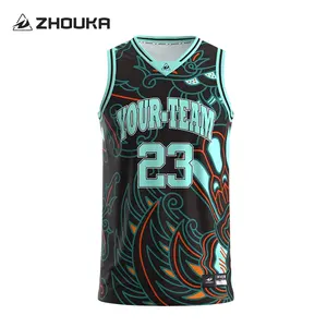 Custom Top Quality Sublimation Basketball Singlets Team Basketball Jersey Quick Drying Youth Basketball Uniforms Shirt With Logo