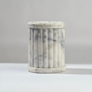 Florero de piedra de mármol blanco moderno de alta calidad, jarrón decorativo único para el hogar a buen precio - Product Image 3