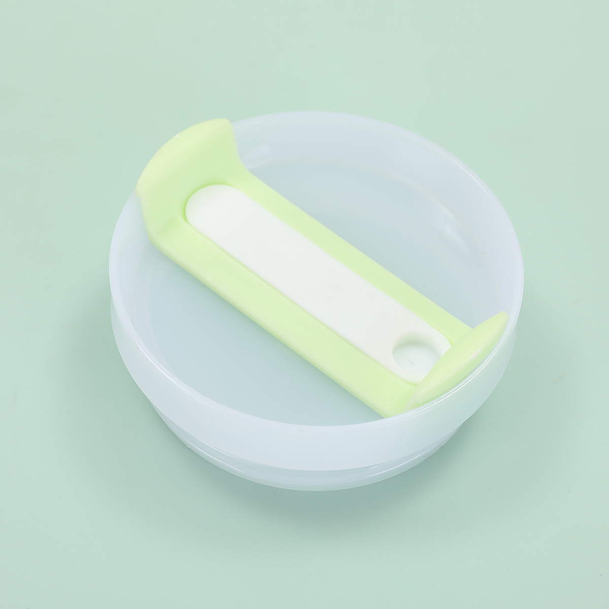 Corps principal blanc laiteux feuille verte silicone blanc-40oz