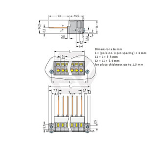 Hot Products Wagos PCB Interconnect 731-138/048-000 Feedthrough <strong>Terminal</strong> <strong>Block</strong>; Conductor/<strong>wire</strong>-<strong>wrap</strong> Connection 731-138_048-000 - Product Image 5