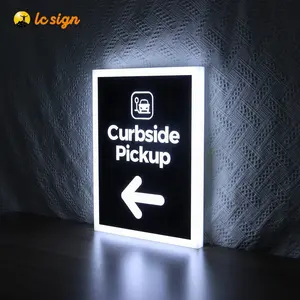 Thin Luminous Style LED Signage Outdoor House Number Sign With Light