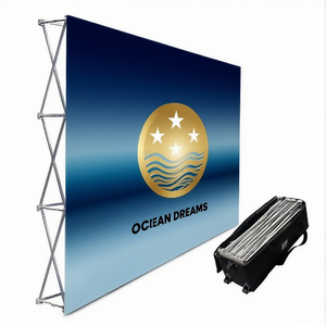 A buon mercato all'ingrosso <span class=keywords><strong>moda</strong></span> personalizzata LuxuryPop up tessuto fiera esposizione posteriore parete Pop-up Stand con stampa personalizzata - Product Image 3