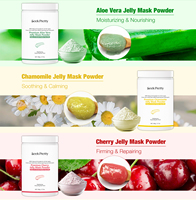 Masque en gelée blanchissant naturel végétalien personnalisé 500g pour SPA, marque privée OEM, poudre de masque facial en gelée cristalline pour le visage, marque privée