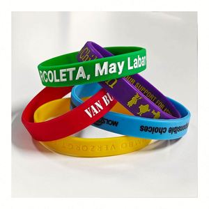 Bracelets promotionnels personnalisés avec logo, bracelets en silicone lumineux pour fêtes et course à pied, bracelets personnalisés - Product Image 1