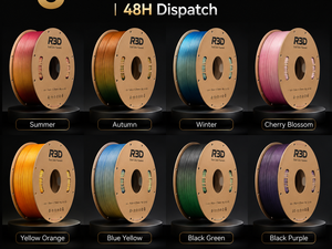 Filament d'imprimante 3D <span class=keywords><strong>R3D</strong></span> Silk <span class=keywords><strong>PLA</strong></span> bicolore 1,75 mm 1 kg, changement de couleur dégradé pour projets artistiques Bambu Lab, qualité supérieure - Product Image 5