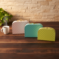 Boîtes et coffrets cadeaux en carton doré personnalisés en gros pour chaussettes d'enfants, valise avec poignée